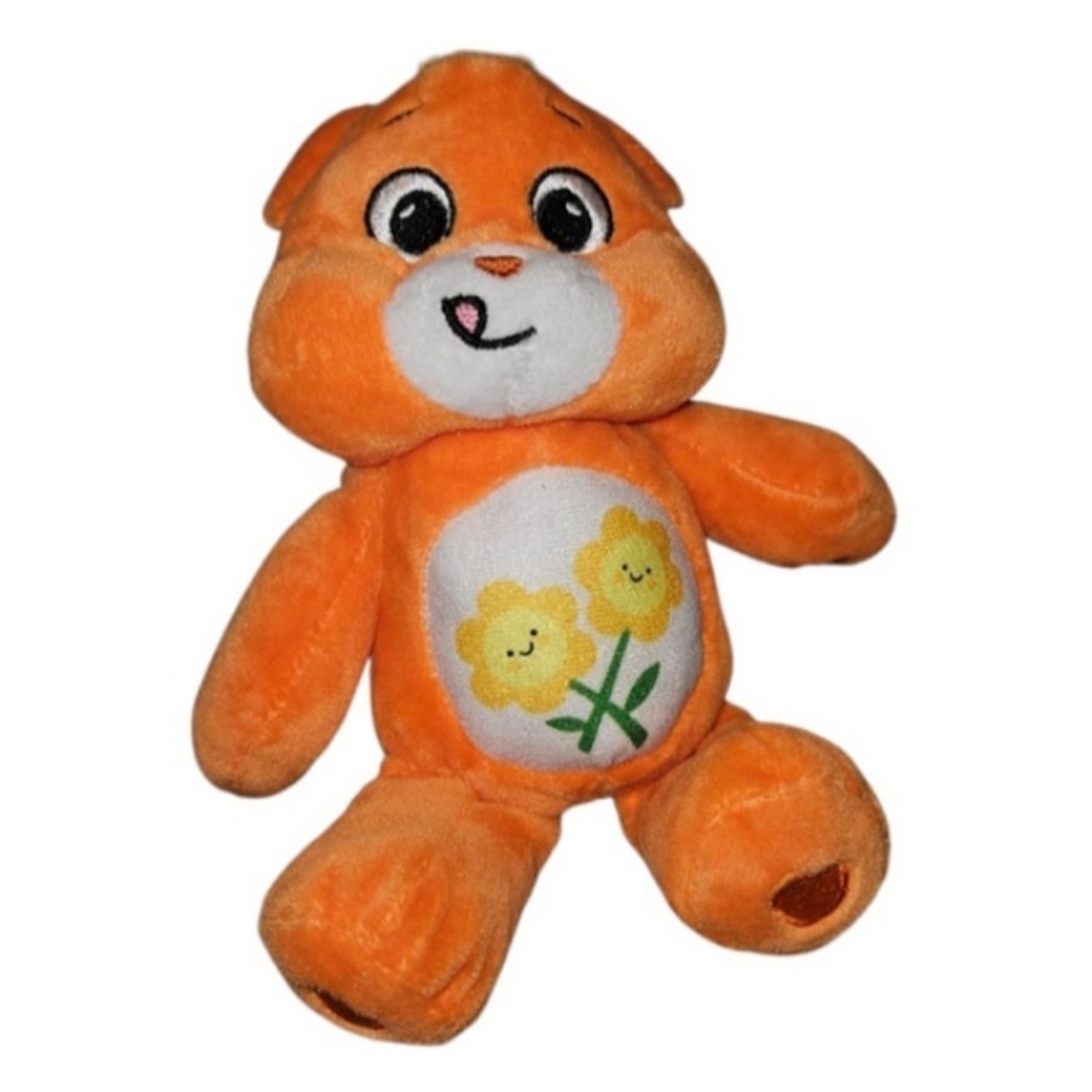 Care Bears "FRIEND BEAR" 8" Plush Orange Toy with Flowers